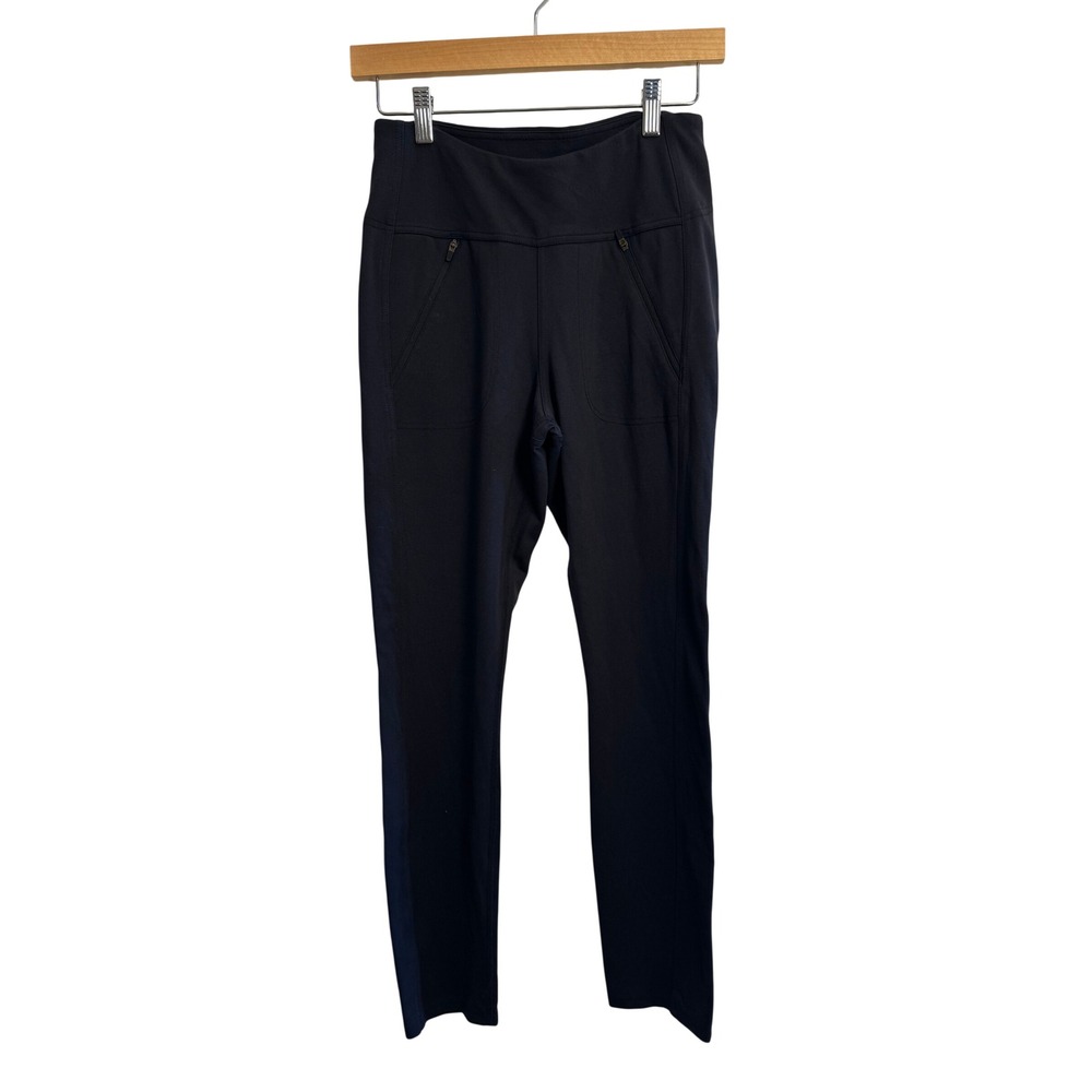 Sherpa Adventure Gear Womens Medium Black High Rise Hiking Leggings Zip Pockets